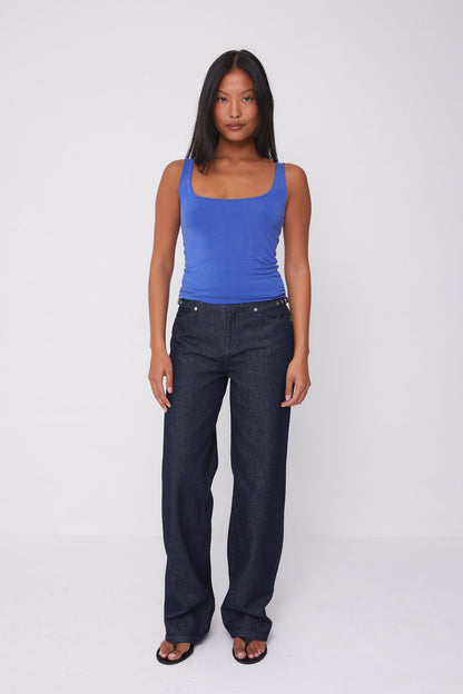 Stevie Low Rise Jeans, Indigo Rinse