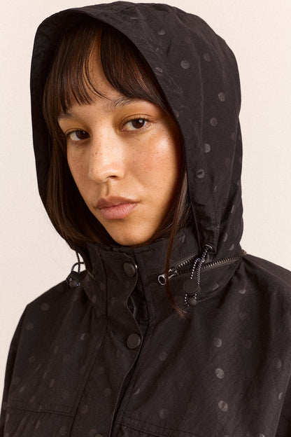 Athena Raincoat- Black Spot