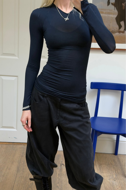 Bardot Trousers, Onyx