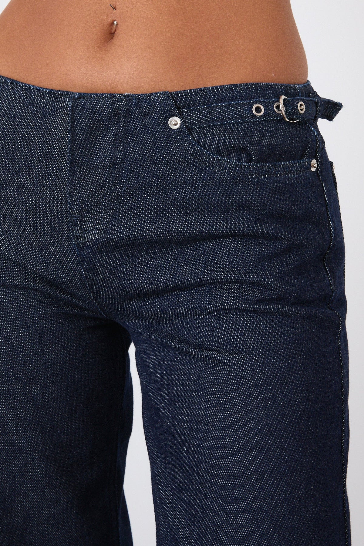 Stevie Low Rise Jeans, Indigo Rinse