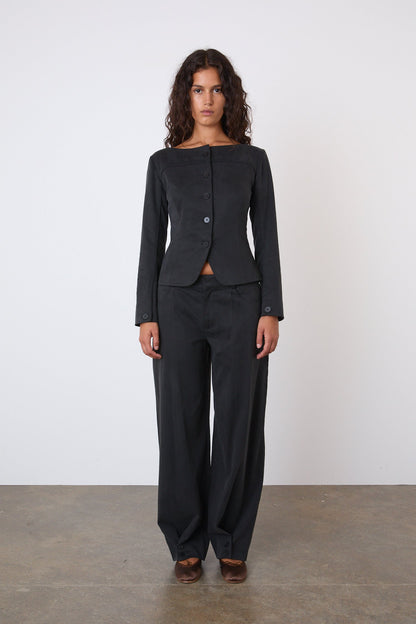 Bardot Trousers, Onyx