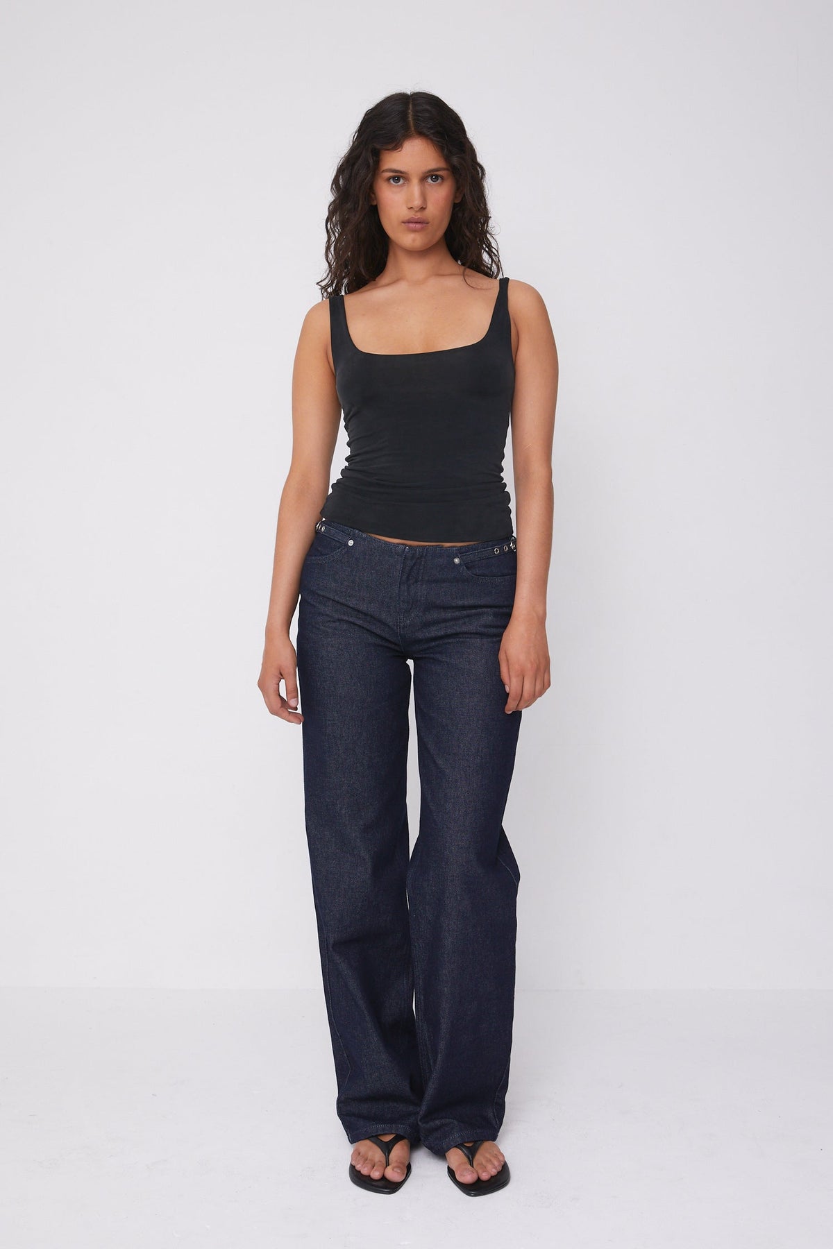 Stevie Low Rise Jeans, Indigo Rinse