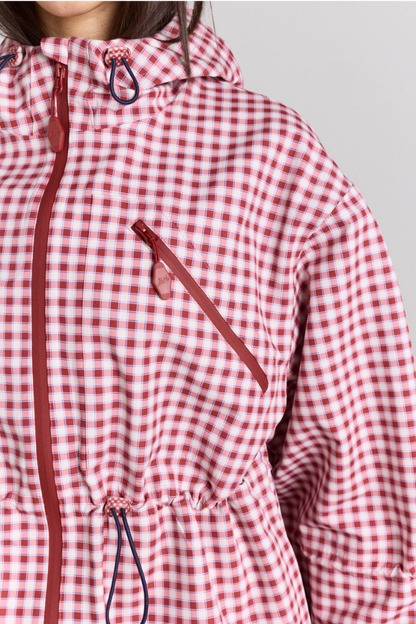 Matilda Waterproof Raincoat - Cherry Gingham