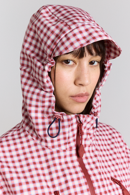 Matilda Waterproof Raincoat - Cherry Gingham